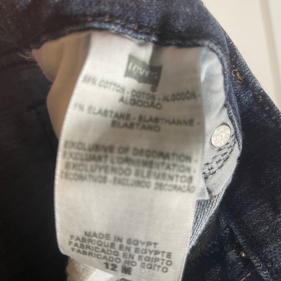 Levi’s 515 12m Stretch Bootcut Distressed Dark Wash Midrise 32x30 woman’s jeans - Picture 13 of 13